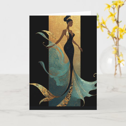 MERMAID NOIR SERIES #1  カード (黄色い花)