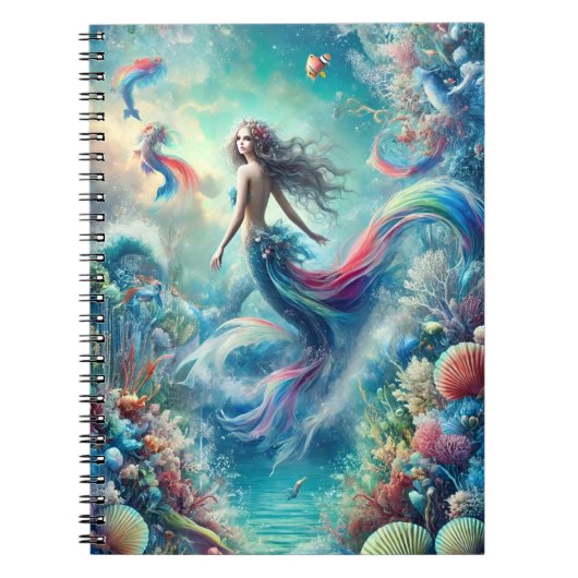 Mermaid Oceanic Dreams Aquatic Gift ノートブック (正面)