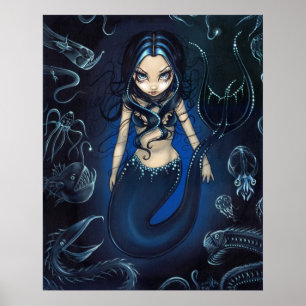 Mermaid of the Deep ART PRINT abyssal zone ポスター