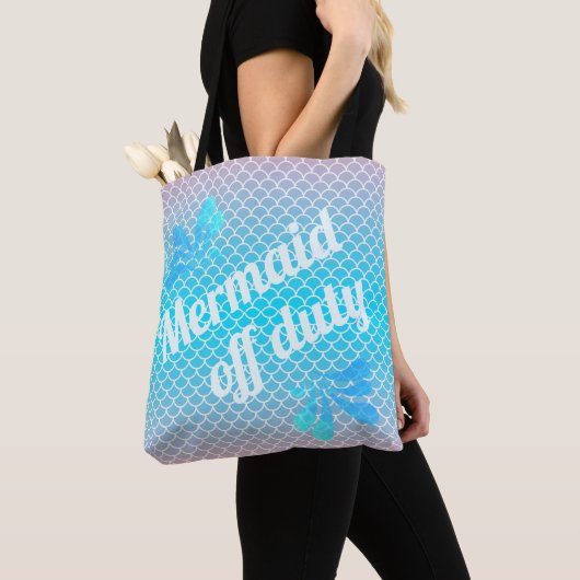 Mermaid Off Duty Gradient Scales トートバッグ (クローズアップ)