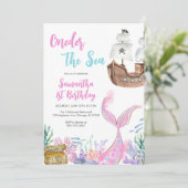 Mermaid Oneder the Sea Splish Splash Birthday 招待状 (スタンド正面)