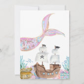Mermaid or Pirate Birthday 招待状 (裏面)