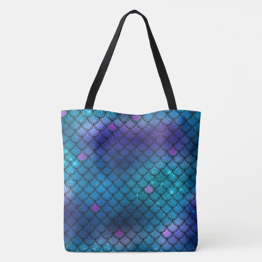 Mermaid Pattern Tote Bag - Customizable Beach Bag トートバッグ (裏面)