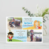 Mermaid Pirate誕生日招待状と写真 招待状 (スタンド正面)