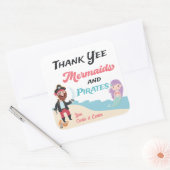 Mermaid & Pirate Joint Birthday Party Thank You スクエアシール (封筒)