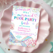 Mermaid Pool party bash invitation 招待状