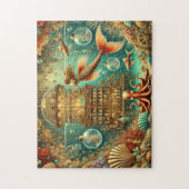 Mermaid Potion Shop Underwater Steampunk Apothecar ジグソーパズル (縦)