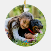 Mermaid Santa I've Good Girl Photo Christmas セラミックオーナメント (裏面)