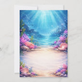 Mermaid Sea Birthday Invitation 招待状 (裏面)
