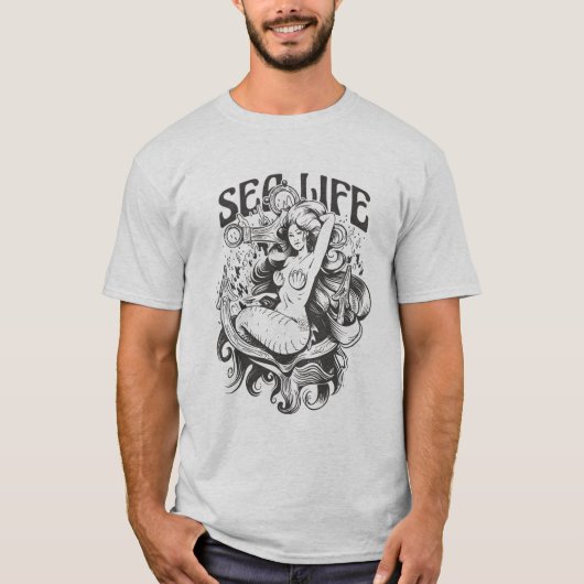 Mermaid Sealife Tシャツ (正面)