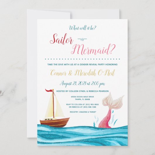 Mermaid/Searer Genderの航海の招待状 招待状 (正面)