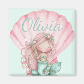 Mermaid Seashell Lovers Name  マグネット (正面)