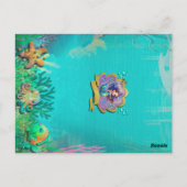 Mermaid、Seashell、Sea Animals Friends、コーラルリーフ ポストカード (裏面)