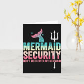 Mermaid Security Don't Mess With My Mermaid Father カード (黄色い花)