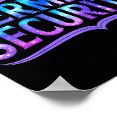 Mermaid Security Funny Dad Father Daughter Birthda ポスター (角)