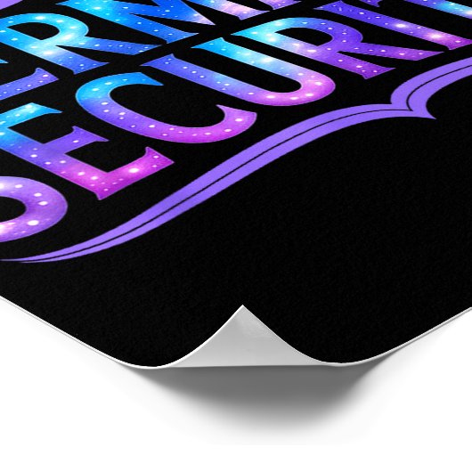 Mermaid Security Funny Dad Father Daughter Birthda ポスター (角)