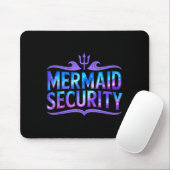 Mermaid Security Funny Dad Father Daughter Birthda マウスパッド (マウス)