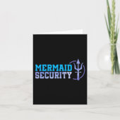 Mermaid Security Halloween Costume Dad Men Boy  カード (正面)