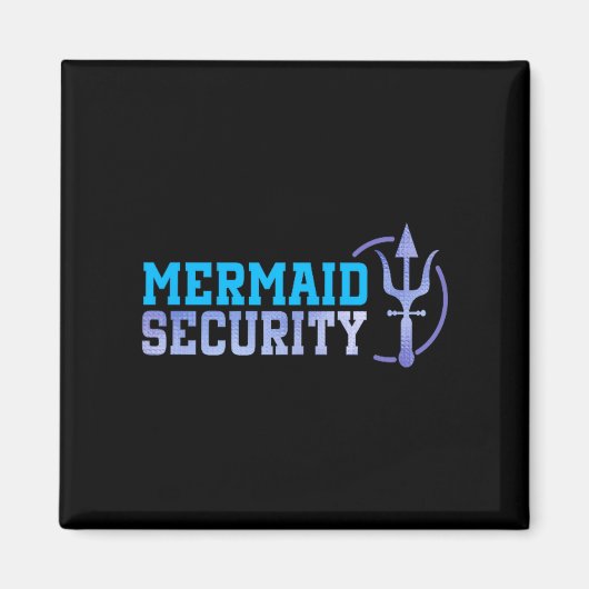 Mermaid Security Halloween Costume Dad Men Boy マグネット (正面)