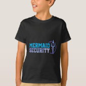 Mermaid Security Halloween Costume Dad Men Boy  Tシャツ (正面)