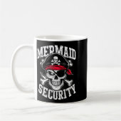 Mermaid Security Rate Dad Brother Halloween コーヒーマグカップ (左)