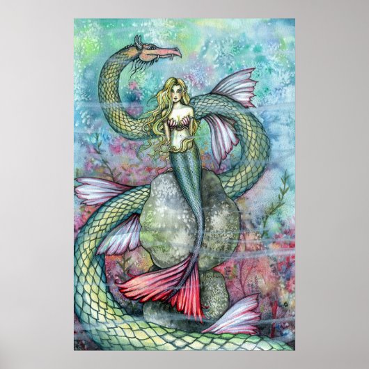 Mermaid Serpent Poster Print by Molly Harrison ポスター (正面)