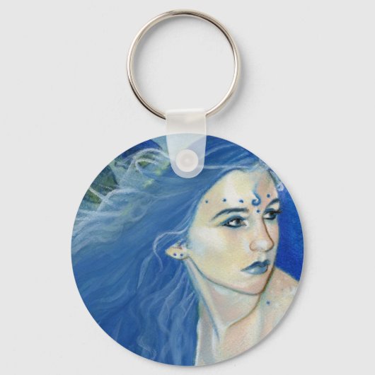 Mermaid shades of blue Keychain キーホルダー (正面)