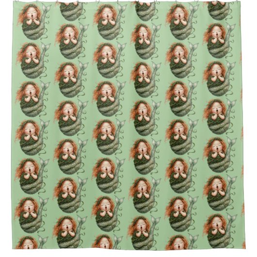 Mermaid Shower Curtain シャワーカーテン (正面)
