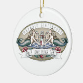 Mermaid Sisterhood – 潜水艦をテーマにしたオーナメント セラミックオーナメント (左)