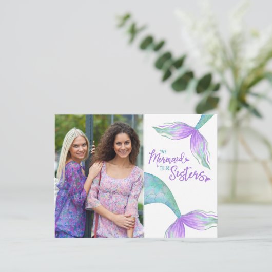Mermaid Sisters Bridesmaidのおもしろい写真の提案 ポストカード (スタンド正面)