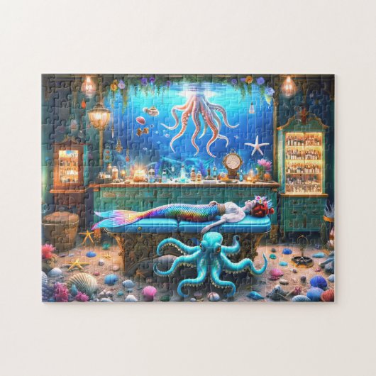 Mermaid Spa Day Marine Retreat Relaxation Gift ジグソーパズル (横)