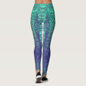 Mermaid Sparkle はかりで測 Aqua leggingsジョギング名 レギンス (裏面)