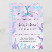 Mermaid Splash 2nd Birthday  招待状 (正面/裏面)