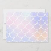 Mermaid Splish Splash 4th Birthdayパーティー写真 招待状 (裏面)