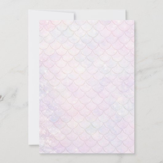 Mermaid Splish Splash Birthday Bash Party 招待状 (裏面)