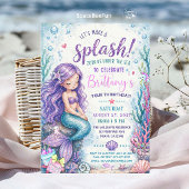 Mermaid Splish Splash Under the Sea  招待状