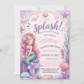 Mermaid Splish Splash Under the Sea  招待状 (正面)