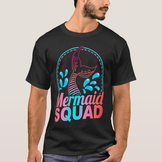 Mermaid Squad Mermaid Mommy  Mermaid & Mermaids Tシャツ (正面)