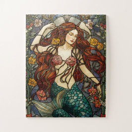 mermaid stained glass puzzle ジグソーパズル