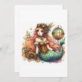 mermaid steampunk 招待状 (正面/裏面)