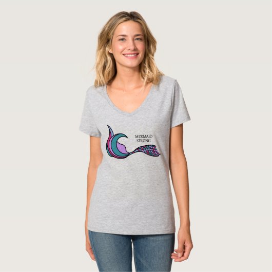 Mermaid Strong Mermaid Tail Tシャツ (正面フル)