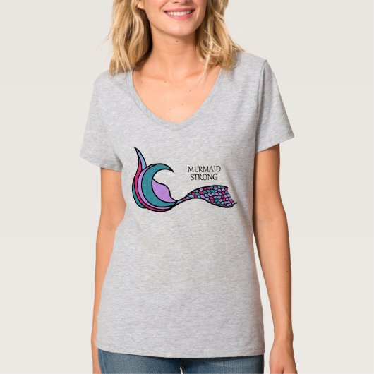 Mermaid Strong Mermaid Tail Tシャツ (正面)