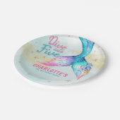 Mermaid tail Dive into Five Glitter  ペーパープレート (アングル)