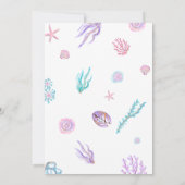 Mermaid Tail Fourth Birthday Party  招待状 (裏面)