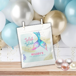 Mermaid Tail Glitter Splish Splash birthday フェイバーバッグ