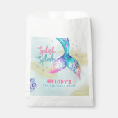 Mermaid Tail Glitter Splish Splash birthday フェイバーバッグ (正面)