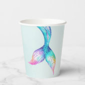 Mermaid Tail Glitter under the sea birthday 紙コップ (裏面)