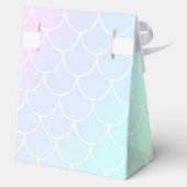 Mermaid Tail Teal Pink Girly Birthday フェイバーボックス (裏面)