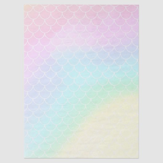 Mermaid Tail Teal Pink Girly Birthday 薄葉紙 (正面)
