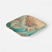 Mermaid theme party custom paper plates ペーパープレート (傾斜あり)